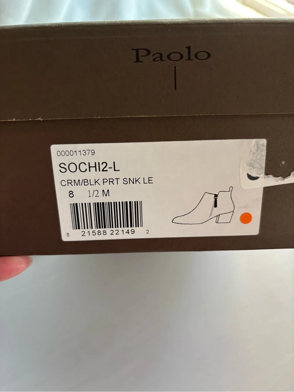Linea Paolo Sochi2 Snake Print Leather Bootie Size 8.5 NIB